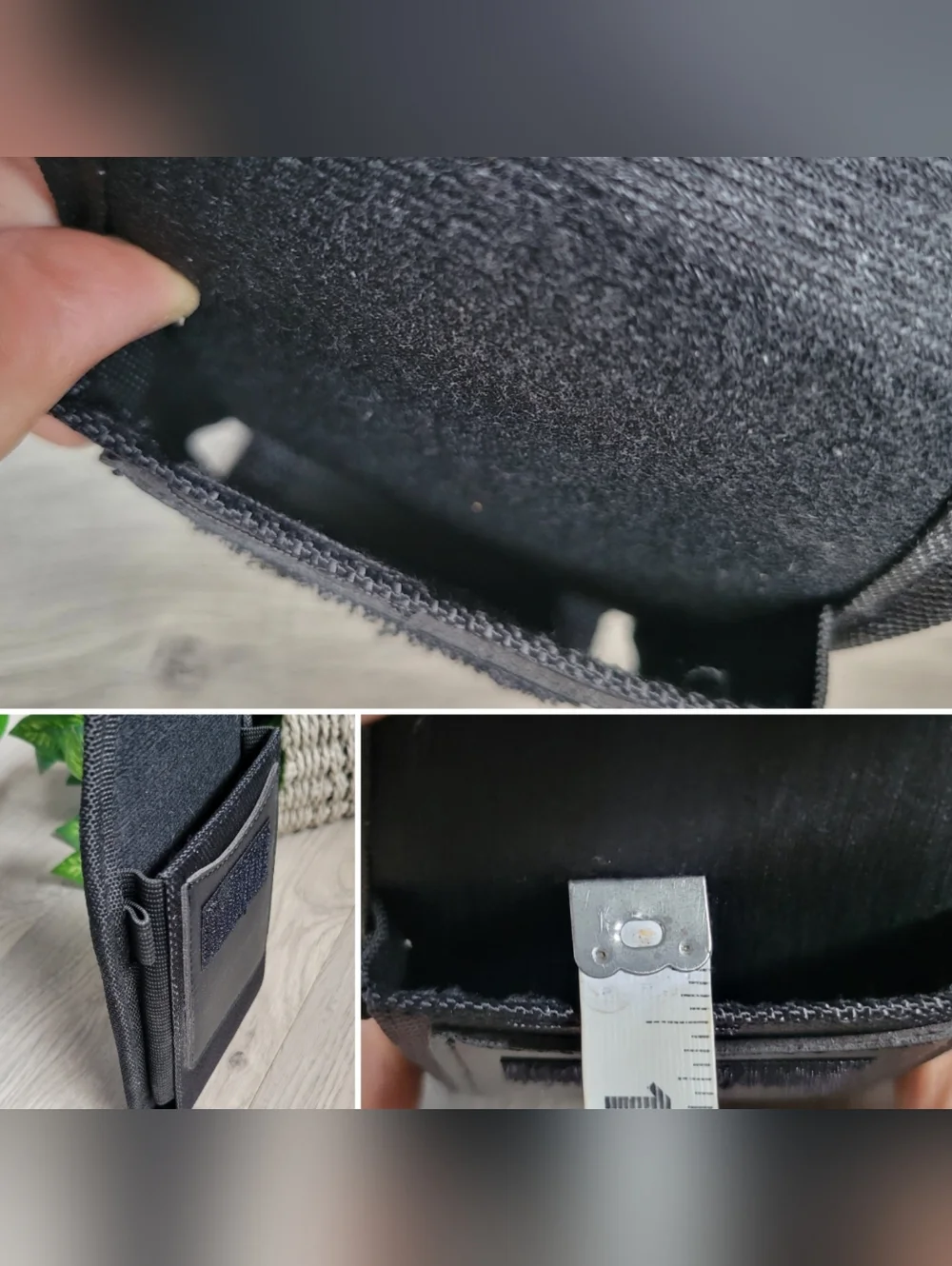 Black Clip-on Cellphone Carrier Holster with Belt Clip and Velcro Closure, 7